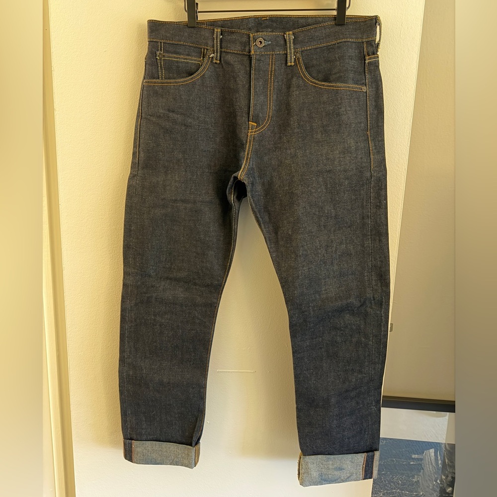 Levi’s Calder Taper Jeans - Heavy Selvedge Dark Blue Jeans - 33/32